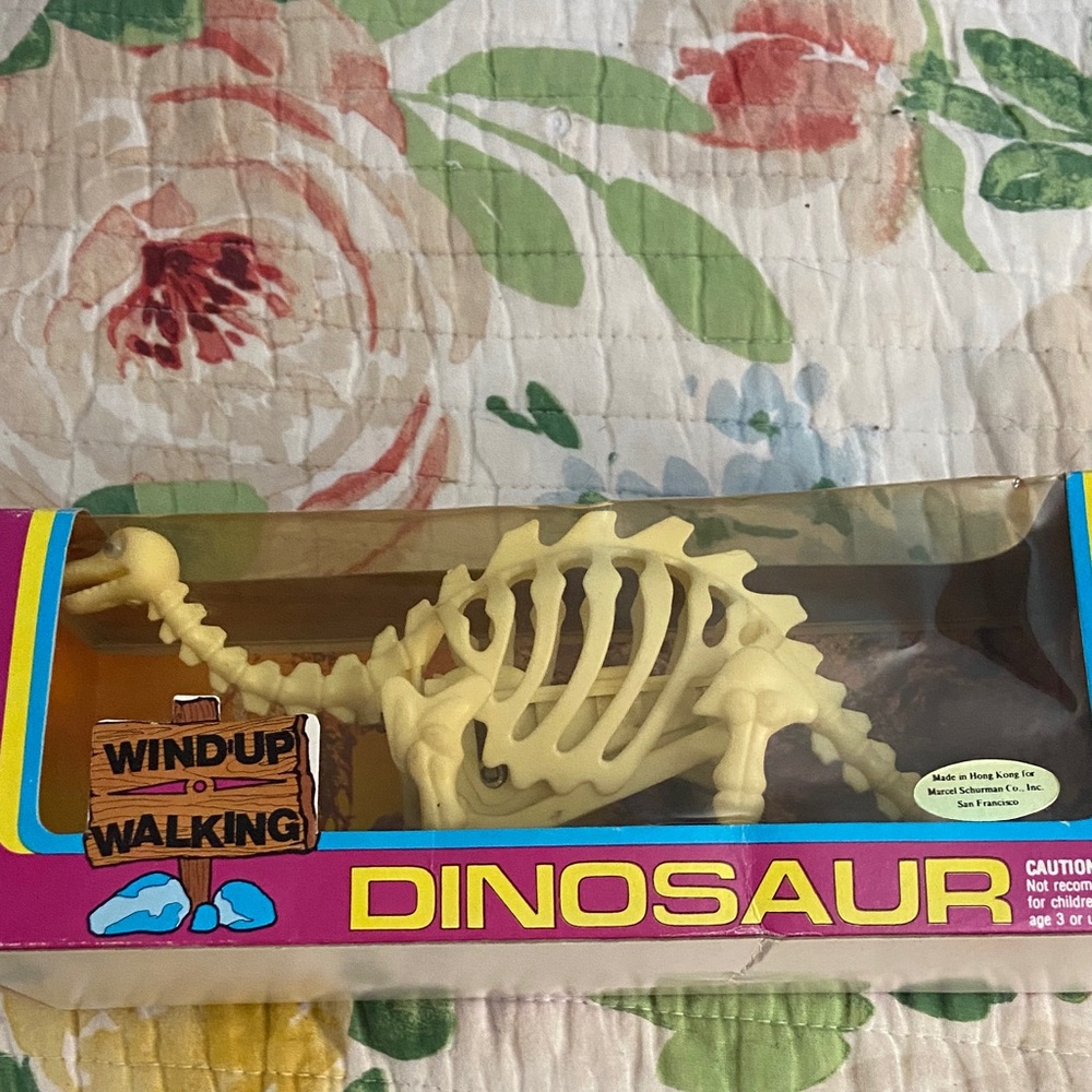 Windup Walking Dinosaur Toy - Cream